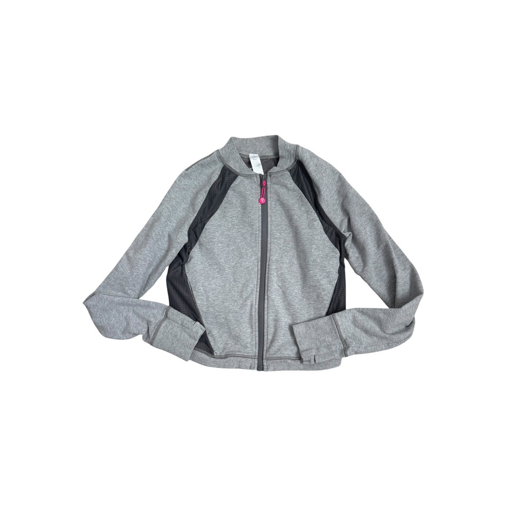 Ivivva‎ Fearless Spirit Gray Zip Up Jacket Activewear Athletic Girls Size 12